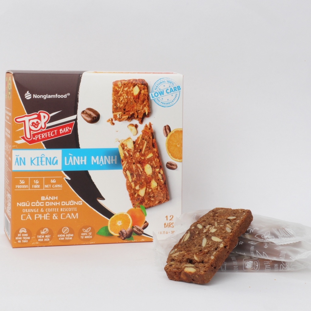 Bánh Biscotti ngũ cốc Top Perfect Bar | Nonglamfood