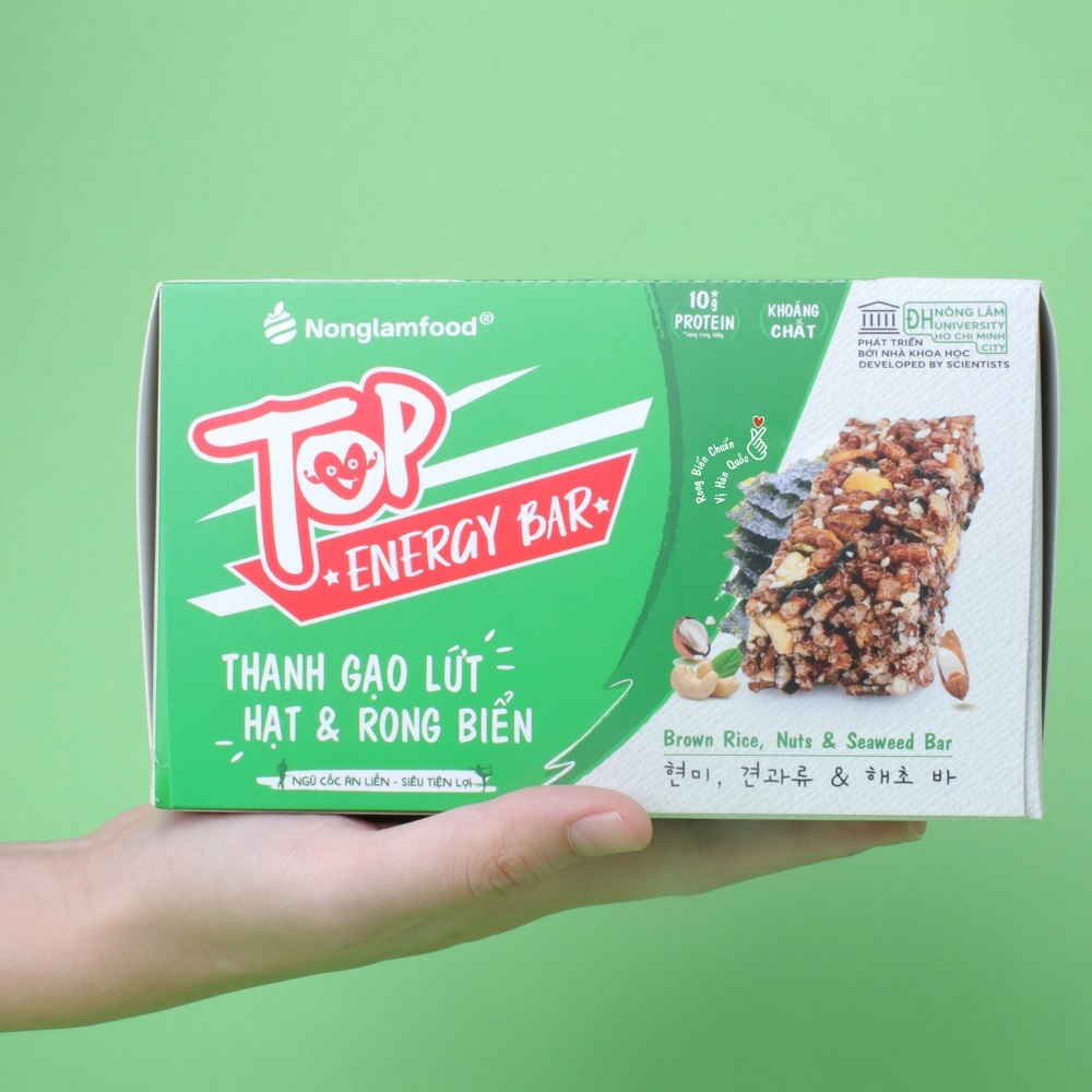 Thanh Gạo Lứt Ngũ Cốc Và Hạt Top Energy Bar Nonglamfood 272g | Healthy Snack