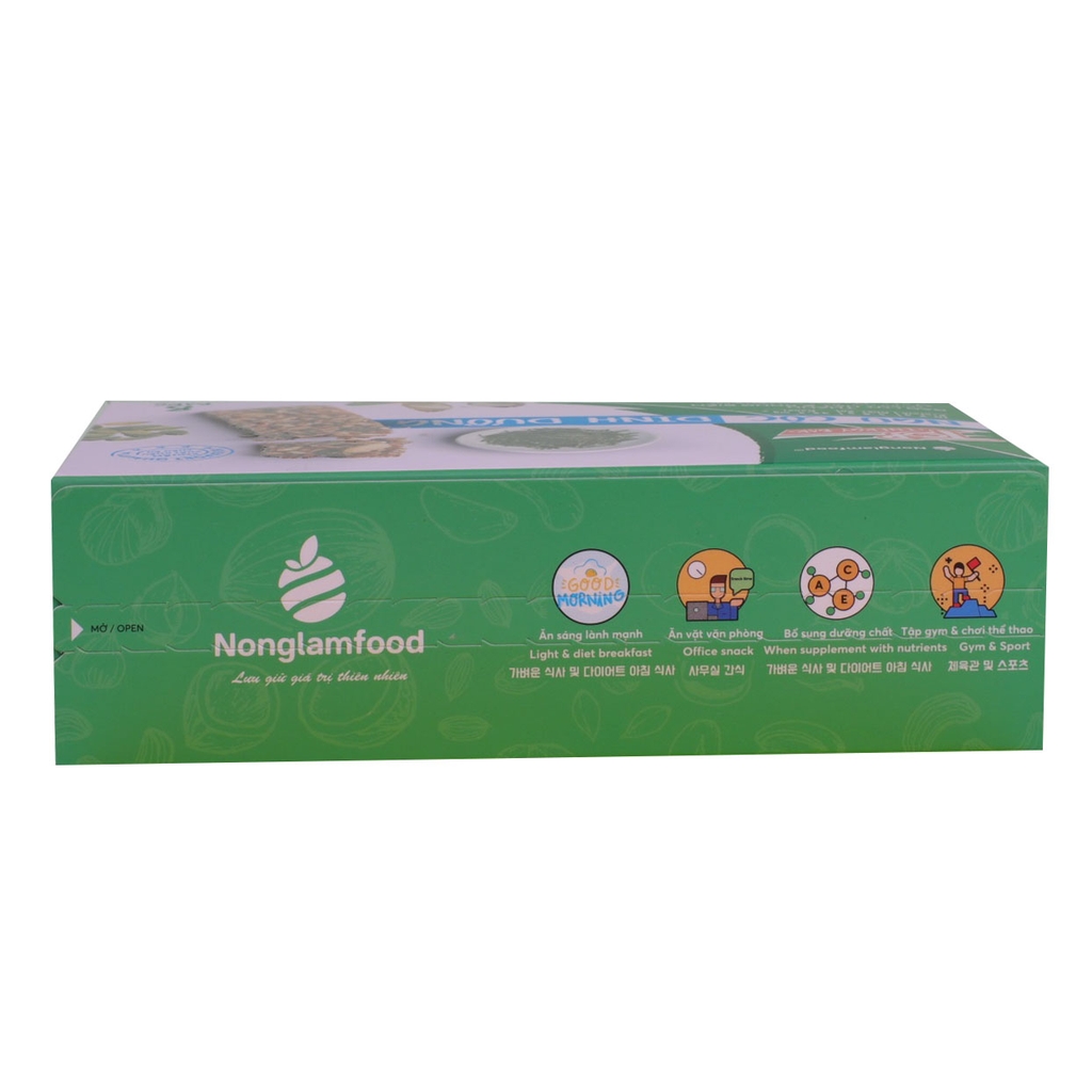 Thanh Gạo Lứt Ngũ Cốc Nonglamfood hộp 8 thanh 136g | Healthy Snack