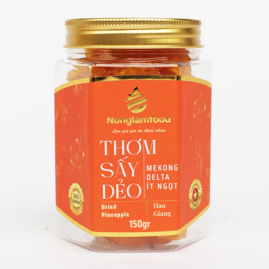 Thơm Sấy Dẻo Ít Đường Nonglamfood | Soft Dried Pineapple | Healthy Snack