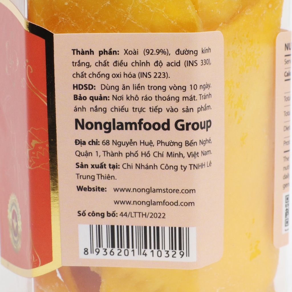 Xoài Sấy Dẻo Hảo Hạng Nonglamfood | Soft Dried Mango | Healthy Snack