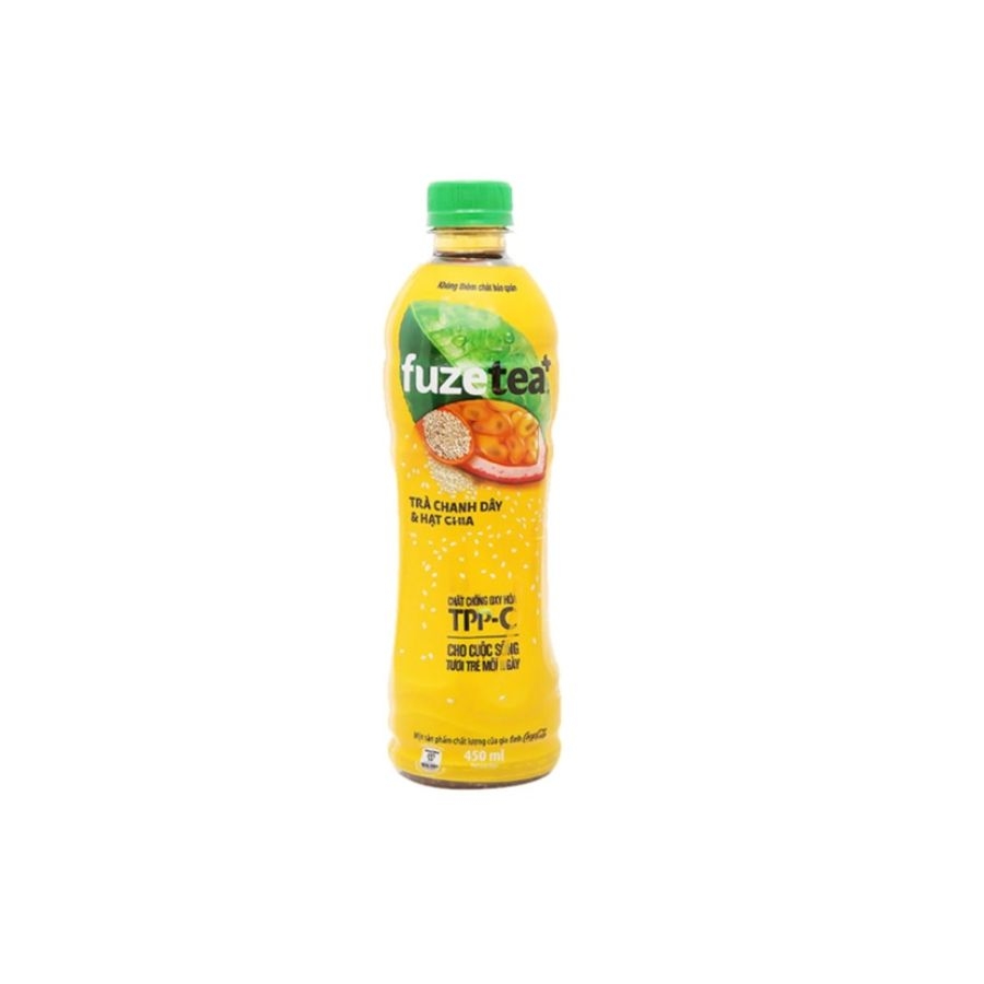 Trà chanh dây hạt chia Fuze Tea+ (chai 450ml)