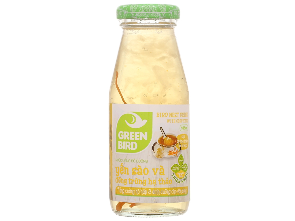 Nước giải khát yến sào và đông trùng hạ thảo Green Bird (lốc)