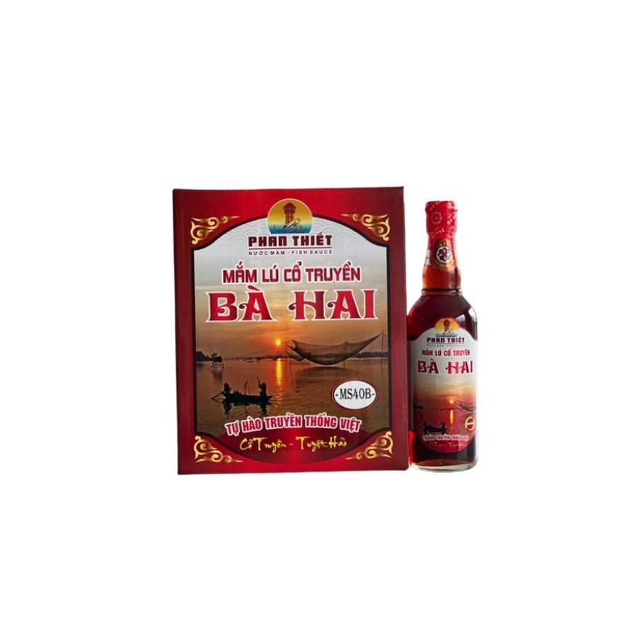 Nước mắm lú cổ truyền Bà Hai 32 độ đạm (chai 500ml)