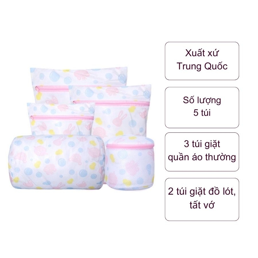 Set 5 túi đựng đồ giặt