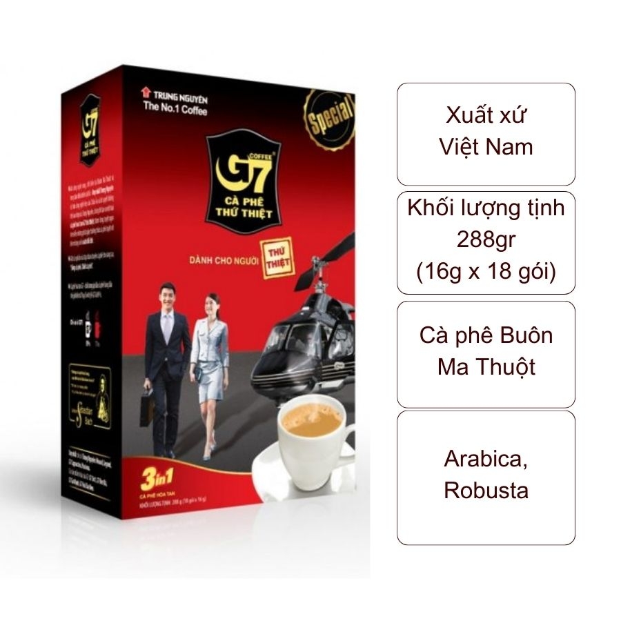 Cà phê G7 3in1 (hộp 18 gói)