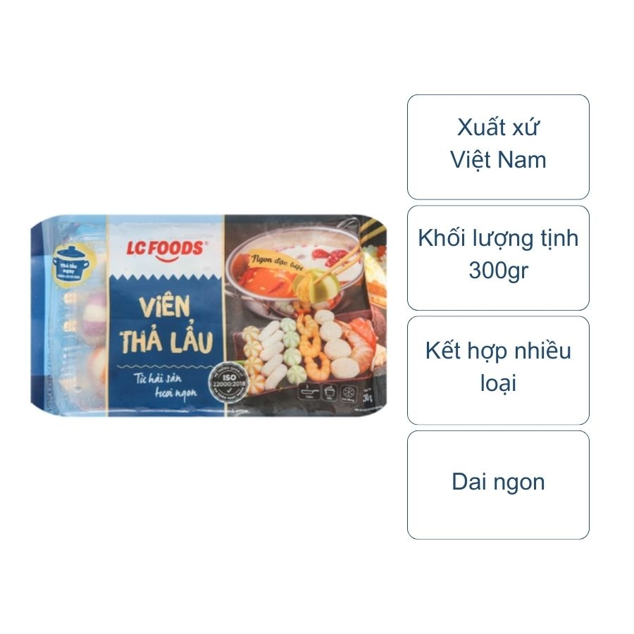 Viên thả lẩu LC Food mix (khay 300gr)