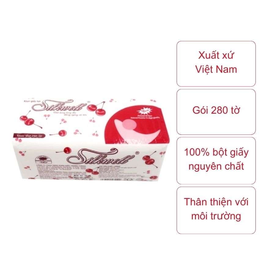 Giấy rút Cherry Silkwell (gói 280 tờ)