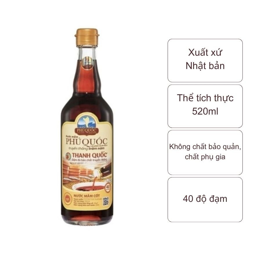 Nước mắm Thanh Quốc 40 độ đạm (chai 520Ml)