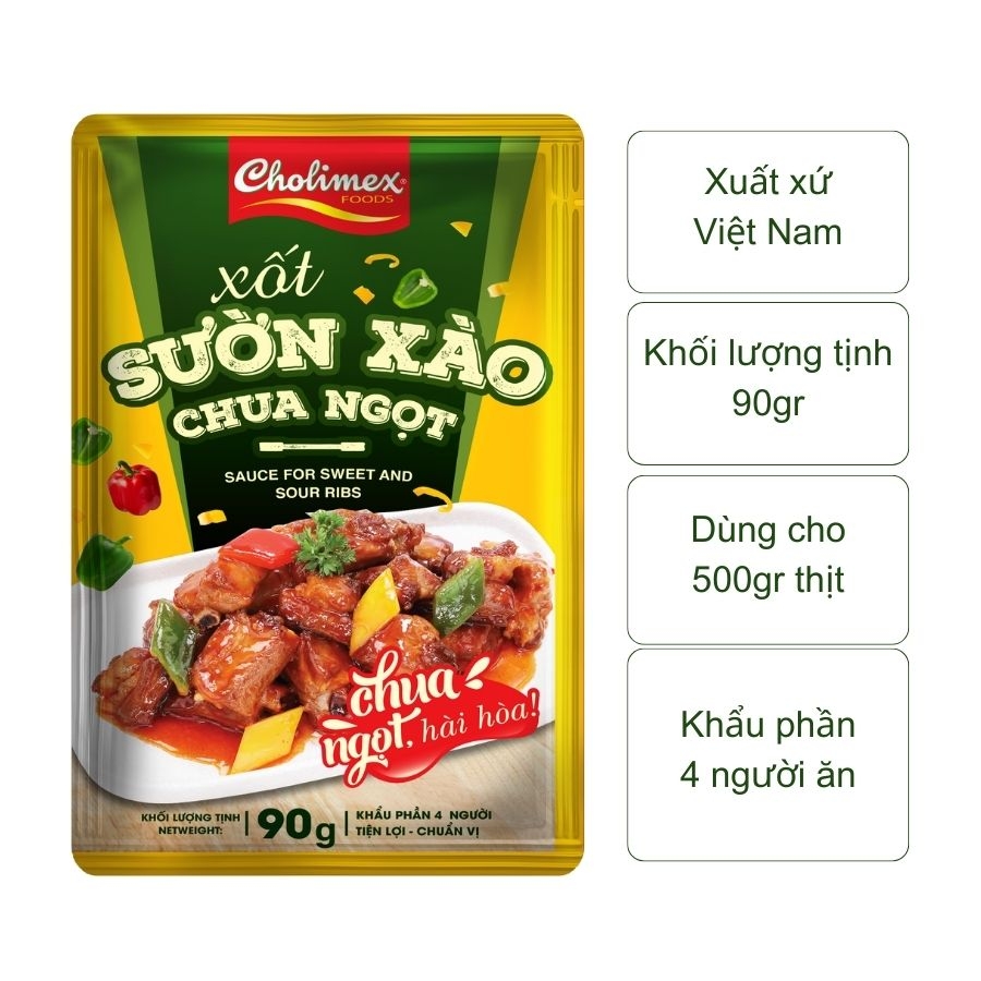 Xốt sườn xào chua ngọt Cholimex (gói 90gr)