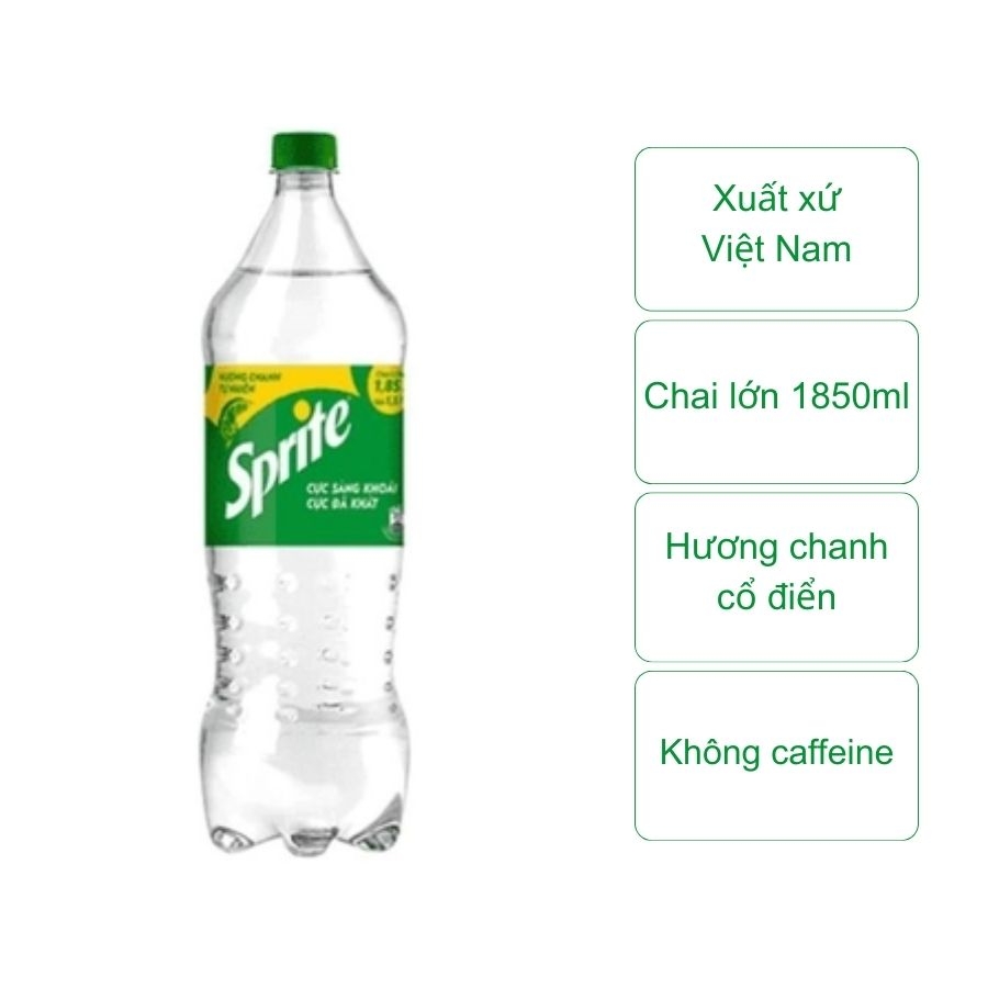 Nước ngọt Sprite hương chanh (chai 1850ml)