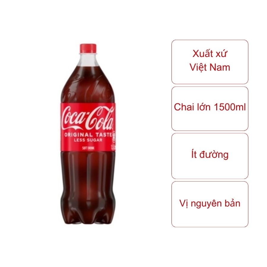 Nước ngọt Coca Cola ít đường (chai 1500ml)