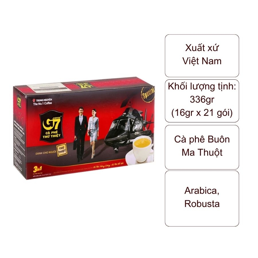 Cà phê G7 3in1 (hộp 21 gói )