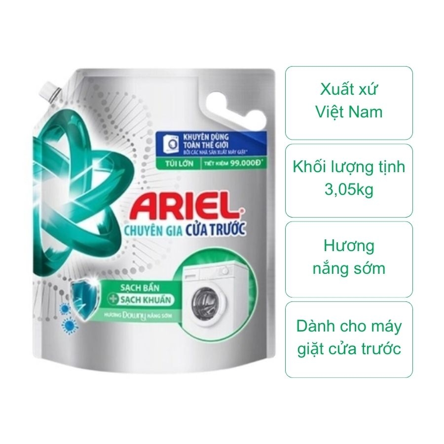 Nước giặt Ariel hương Downy nắng sớm (túi 2,5Kg)