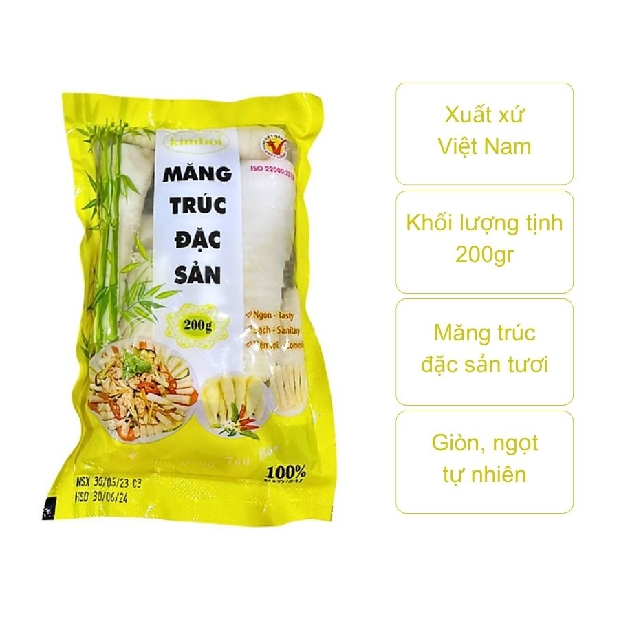 Măng trúc đặc sản Kim Bôi (túi 200Gr)