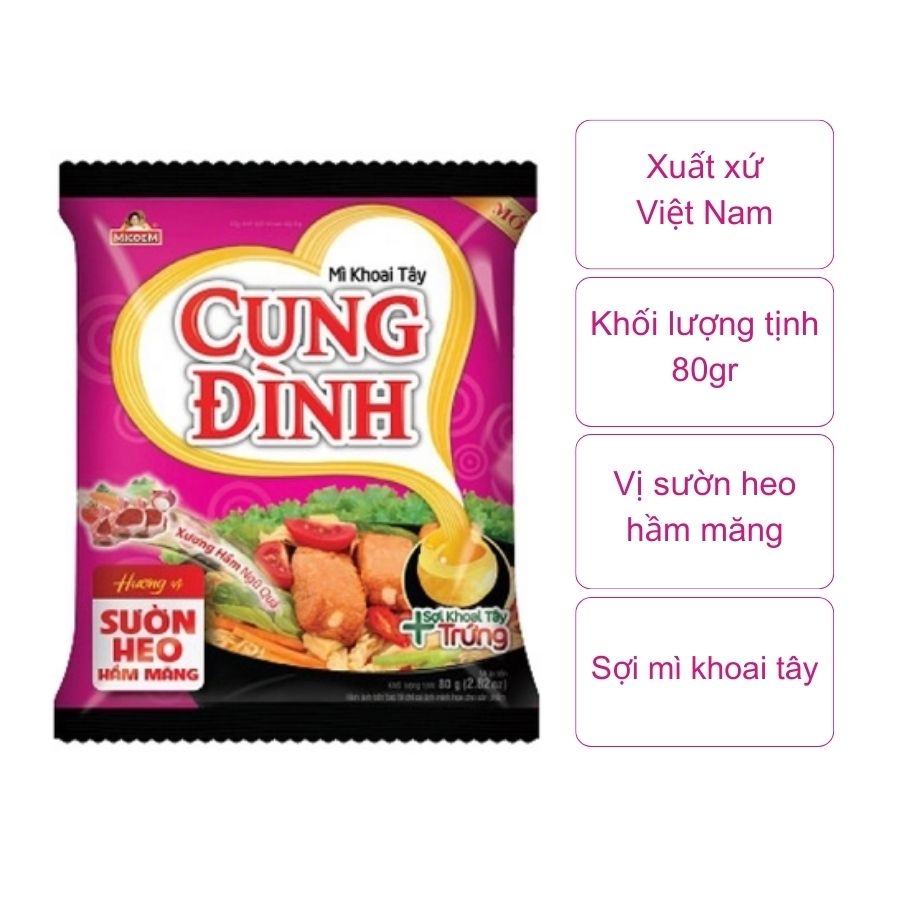 Mì Cung Đình vị sườn heo (gói 80gr)