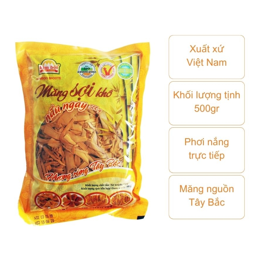 Măng sợi khô nấu ngay Kim Bôi (túi 500Gr)
