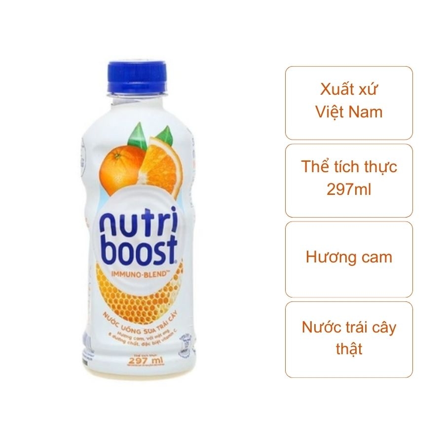 Sữa trái cây Nutriboost hương cam (chai 297ml)