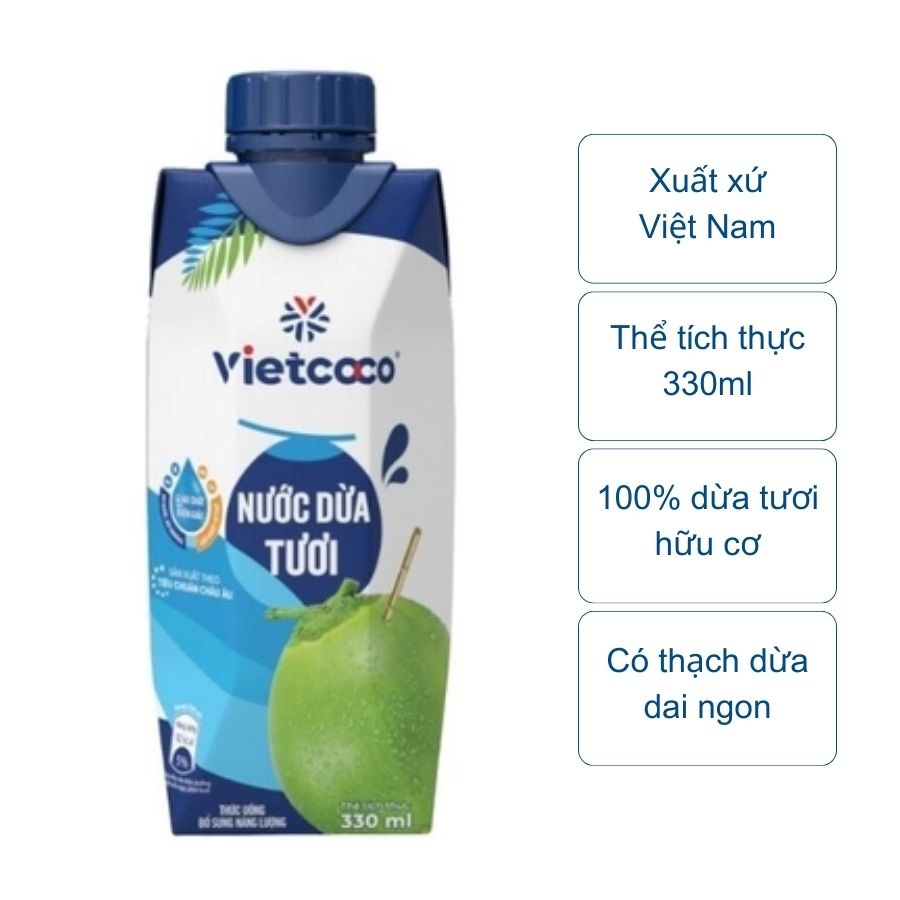 Nước dừa tươi Vietcoco (hộp 330Ml)