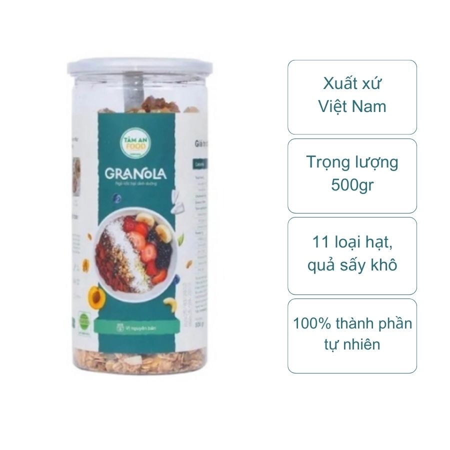 Hạt khô mix Tâm An (hộp 500gr)