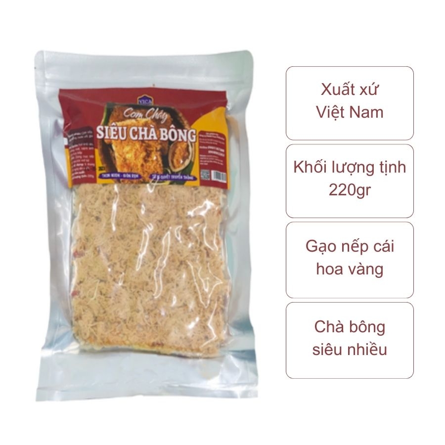 Cơm cháy siêu chà bông Vica (túi 220gr)