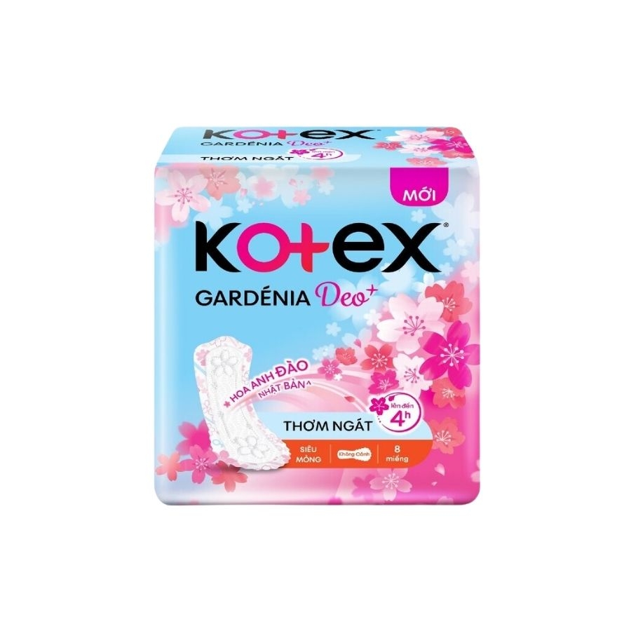 Băng vệ sinh Kotex hoa anh đào siêu mỏng không cánh 23cm (gói 8 Miếng )