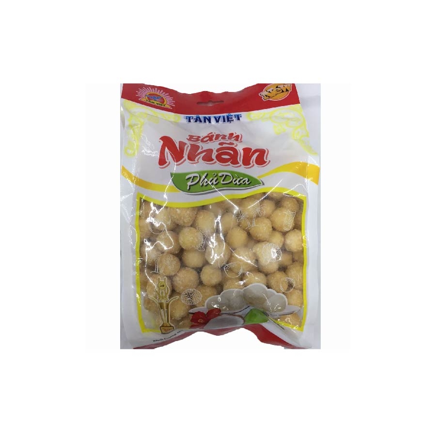 Bánh nhãn phủ dừa Tân Việt (túi 160Gr)