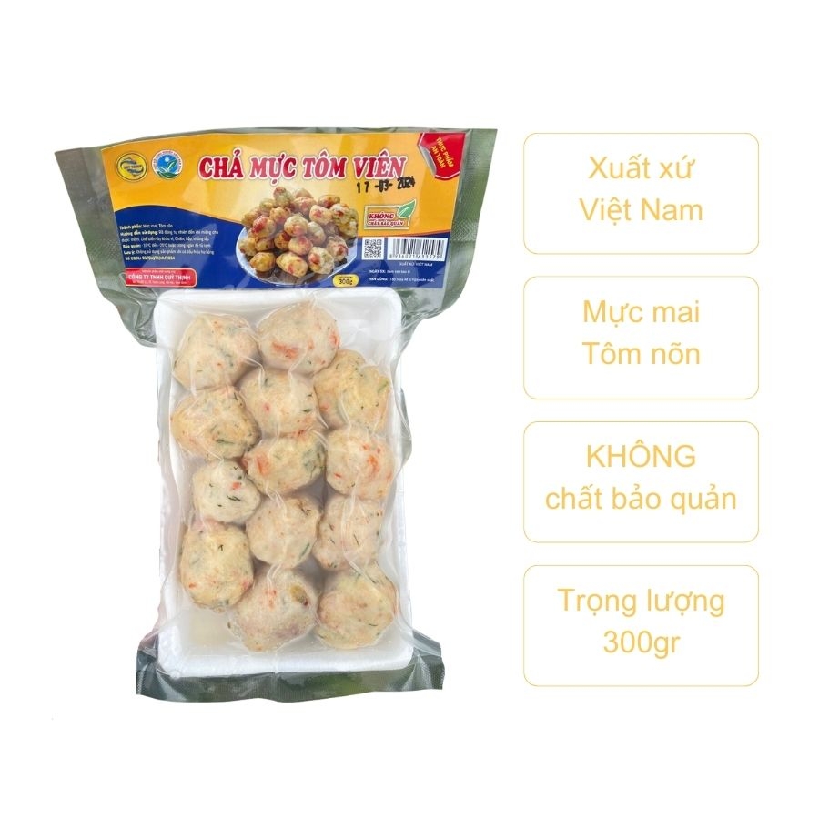 Chả mực tôm viên (khay 300gr)