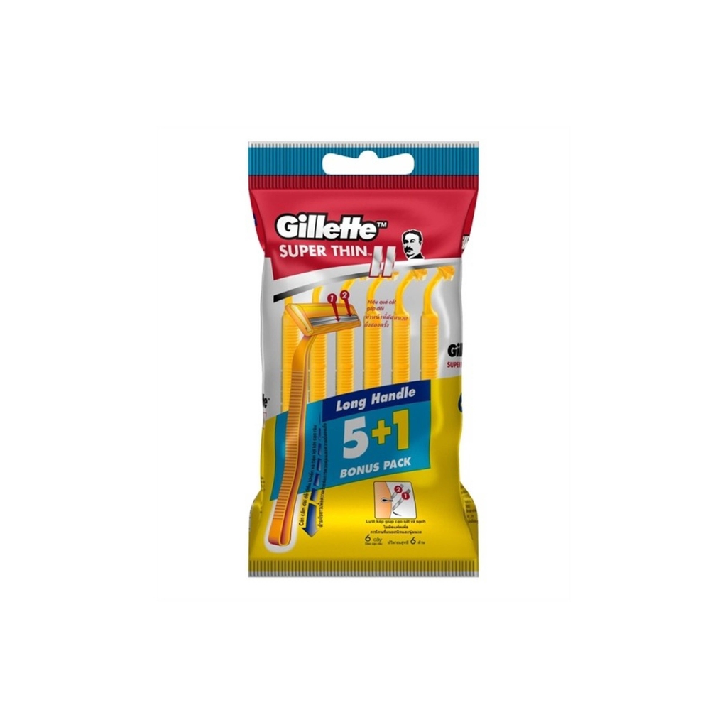 Dao cạo râu Gillette Super Thin cán vàng