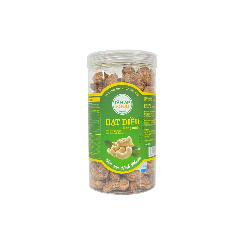 Hạt điều Tâm An (hũ 400Gr)