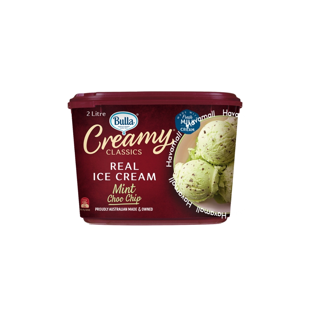 Kem Bulla Creamy vị bạc hà (hộp 2 lít)