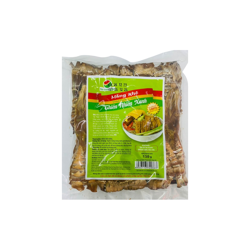 Măng khô thiên nhiên xanh (gói 150gr)