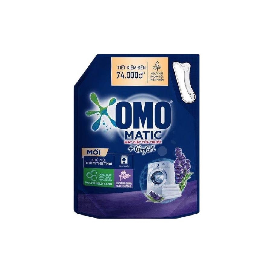 Nước giặt Omo Matic hương hoa oải hương (túi 3,6 Kg)