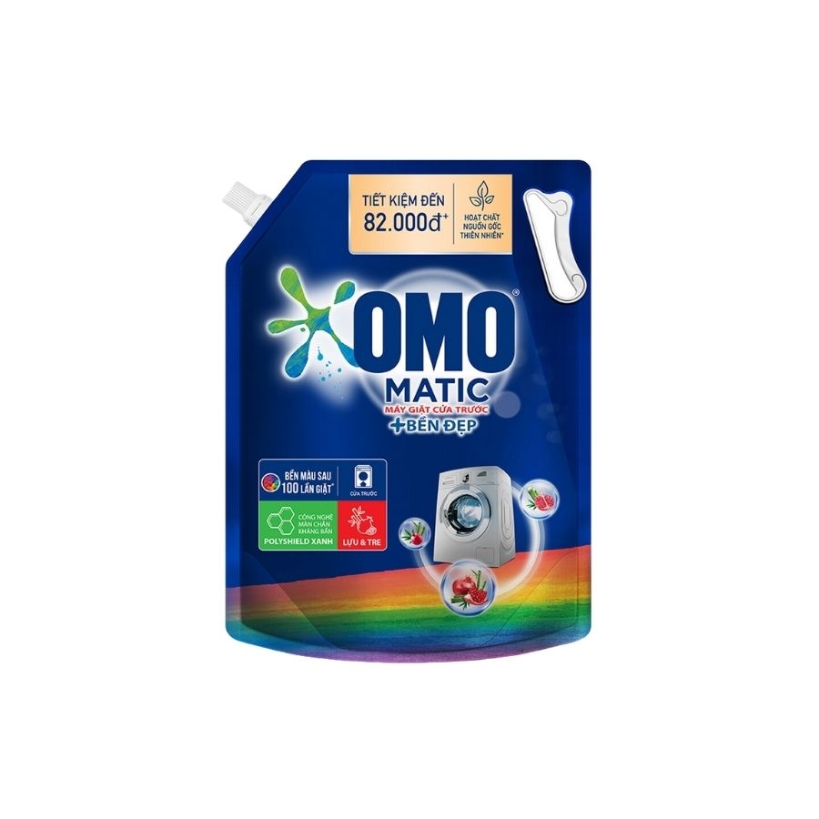 Nước giặt Omo Matic bền đẹp tinh chất lựu tre (túi 3,6Kg)