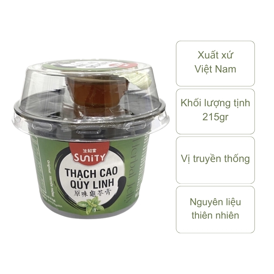 Thạch cao quy linh truyền thống Sunity (hộp 215gr)