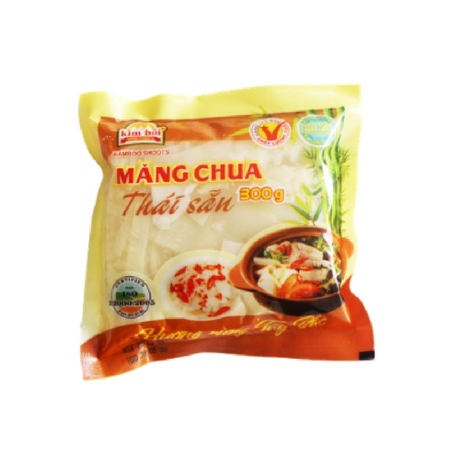 Măng chua thái sẵn Kim Bôi (túi 300Gr)