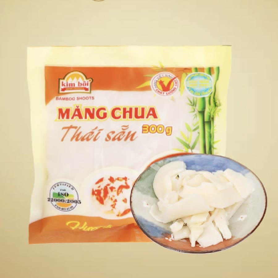 Măng chua thái sẵn Kim Bôi (túi 300Gr)