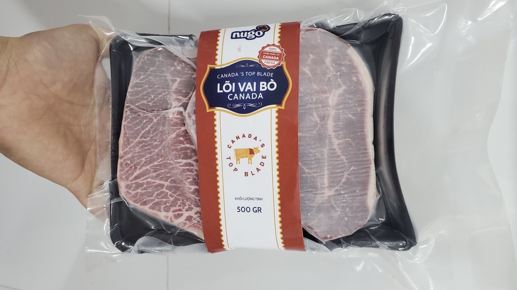 Lõi vai bò Canada- JBS 500gr (khay)