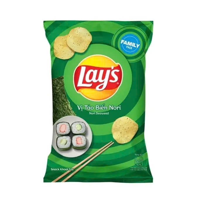 Lay's Vị Tảo Biển Nori 54gr T100 (GÓI)