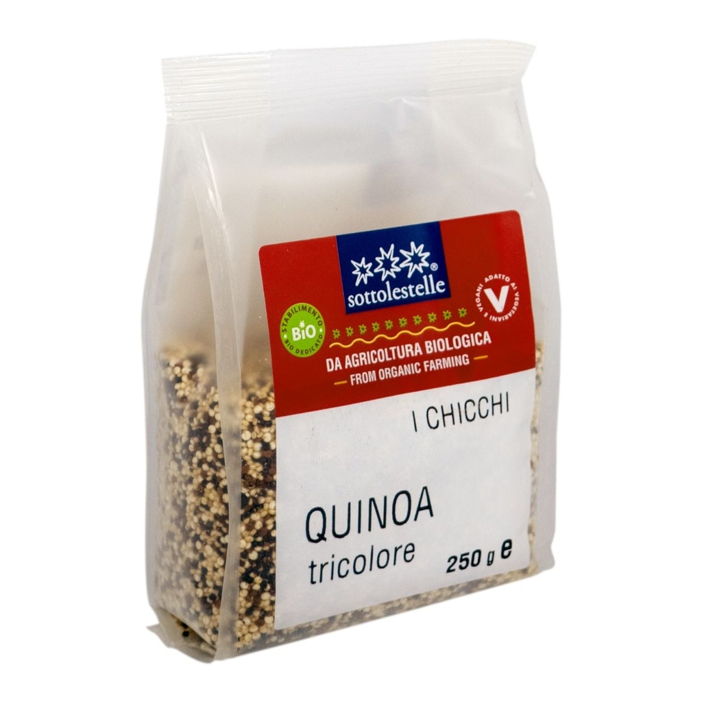Hạt diêm mạch hỗn hợp 3 màu hữu cơ quinoa Sottolestelle 250g