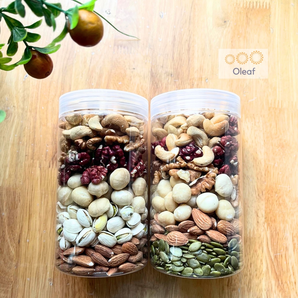 Hạt Dinh Dưỡng Mix 500g Macca - Hạt Điều Rang Mộc - Hạnh Nhân - Hạt Dẻ Cười - Hạt Óc Chó - Hạt Bí Xanh