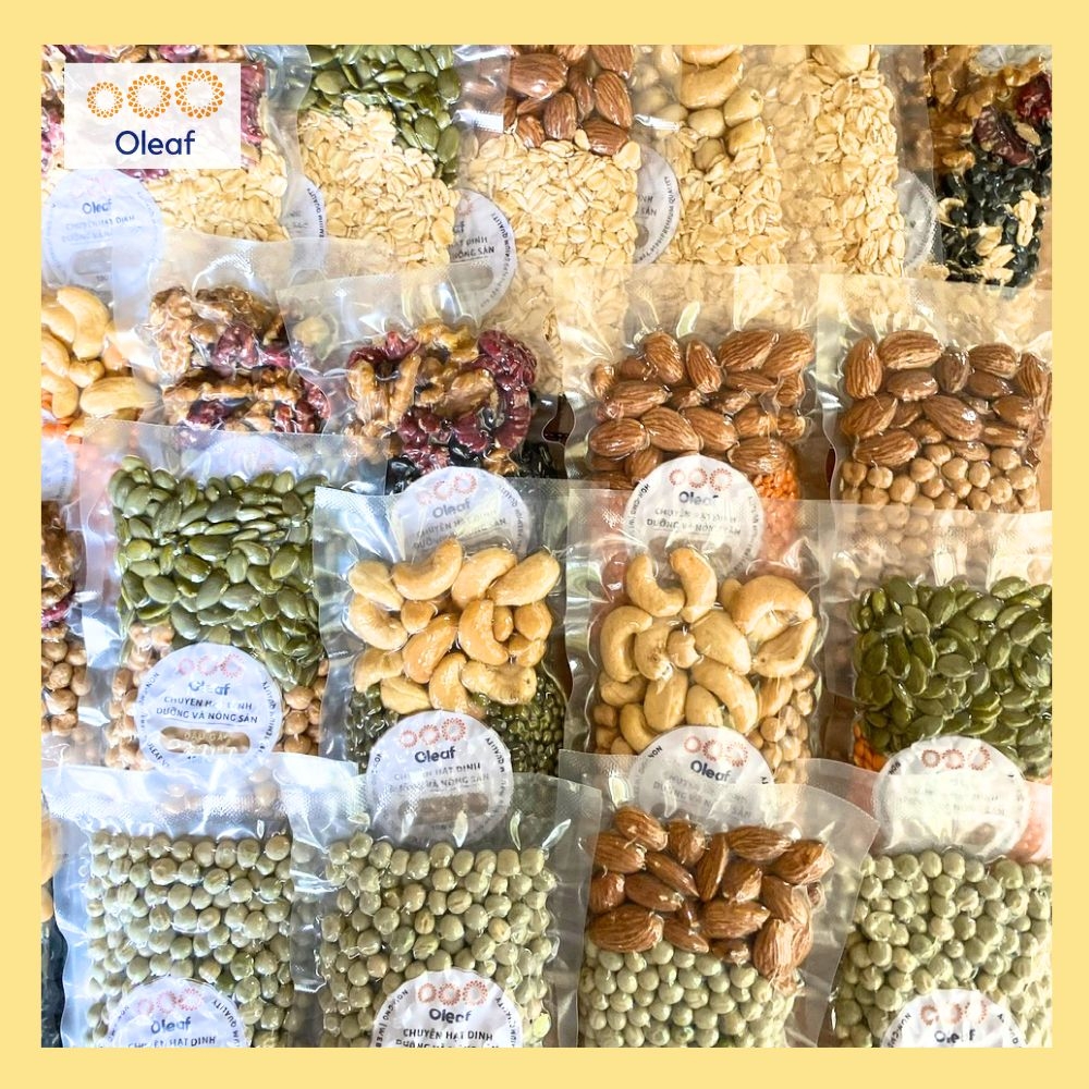 Set Hạt Nấu Sữa Hạt Dinh Dưỡng Mix Sẵn 7 Ngày [Tặng Đường Phèn] Cho Gia Đình Con Nhỏ, Mẹ Bầu, Người Già - OLEAF Sữa Hạt