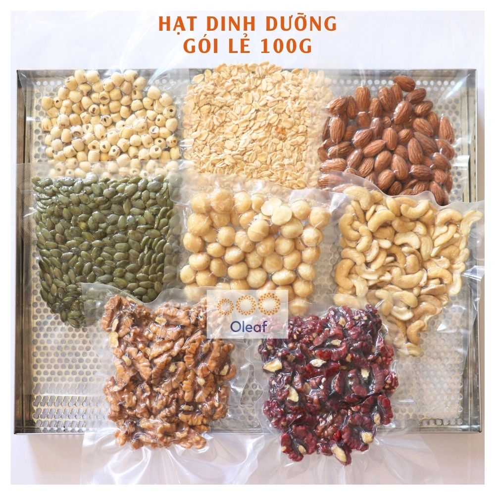 Đậu Và Hạt Dinh Dưỡng Sống Làm Sữa Hạt - 100gram Gói Lẻ Hạt Sống - Ăn Kiêng Giảm Cân, Tốt Cho Sức Khỏe - OLEAF