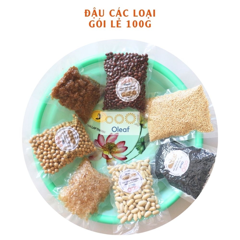 Đậu Và Hạt Dinh Dưỡng Sống Làm Sữa Hạt - 100gram Gói Lẻ Hạt Sống - Ăn Kiêng Giảm Cân, Tốt Cho Sức Khỏe - OLEAF