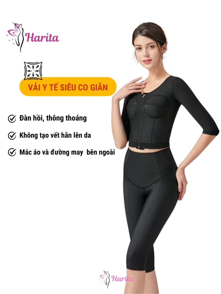 Áo gen nịt định hình bắp tay lưng sau hút mỡ và định hình ngực giai đoạn 1 xuất Nhật
