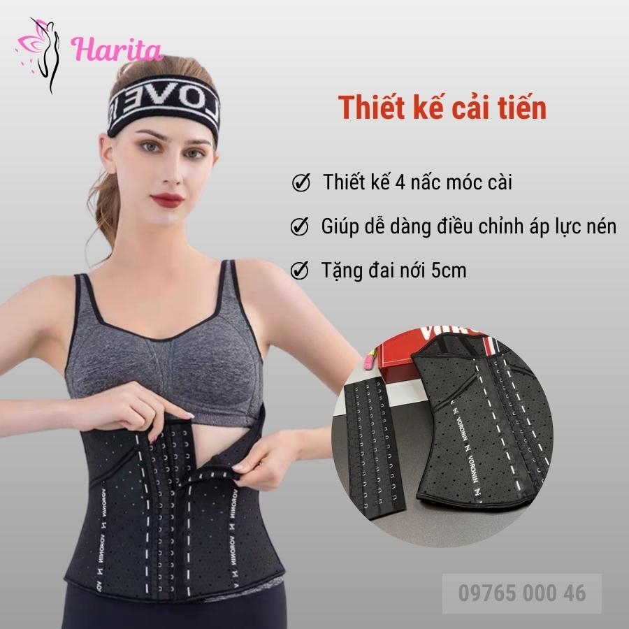 Đai latex gen nịt định hình eo thông hơi 11 xương cao cấp xuất Nhật