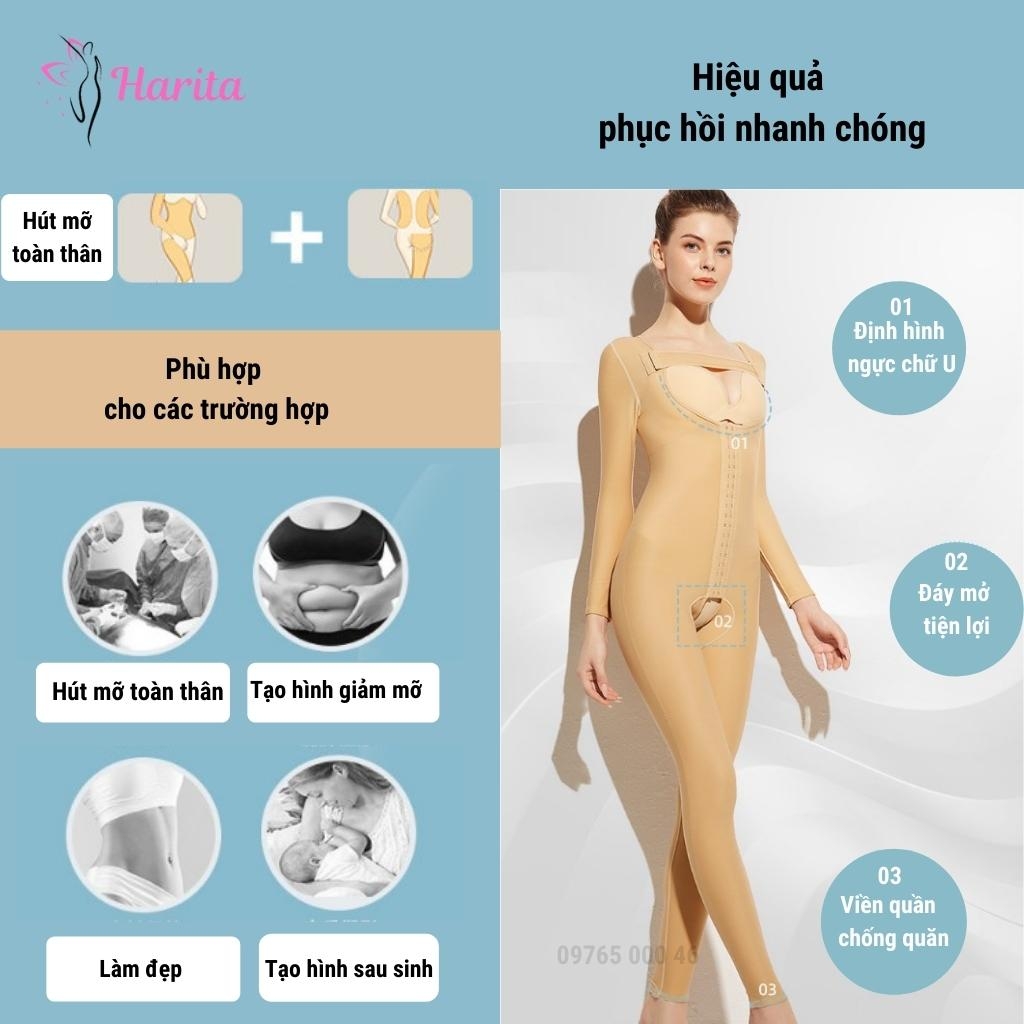 Áo gen nịt định hình toàn thân sau hút mỡ cao cấp xuất Nhật