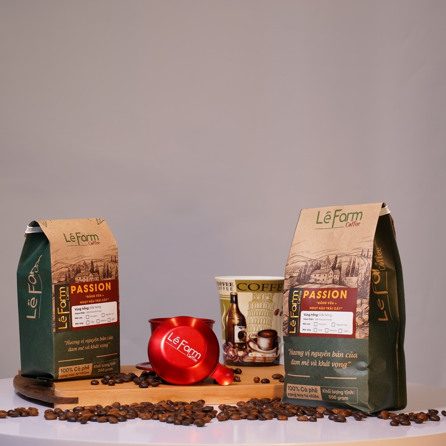 PASSION - Cà Phê Robusta Honey Rang Mộc Nguyên Chất 100%