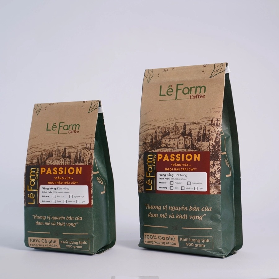PASSION - Cà Phê Robusta Honey Rang Mộc Nguyên Chất 100%