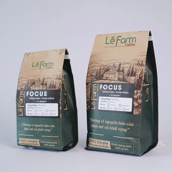 FOCUS - Cà Phê Robusta Rang Mộc Nguyên Chất 100%